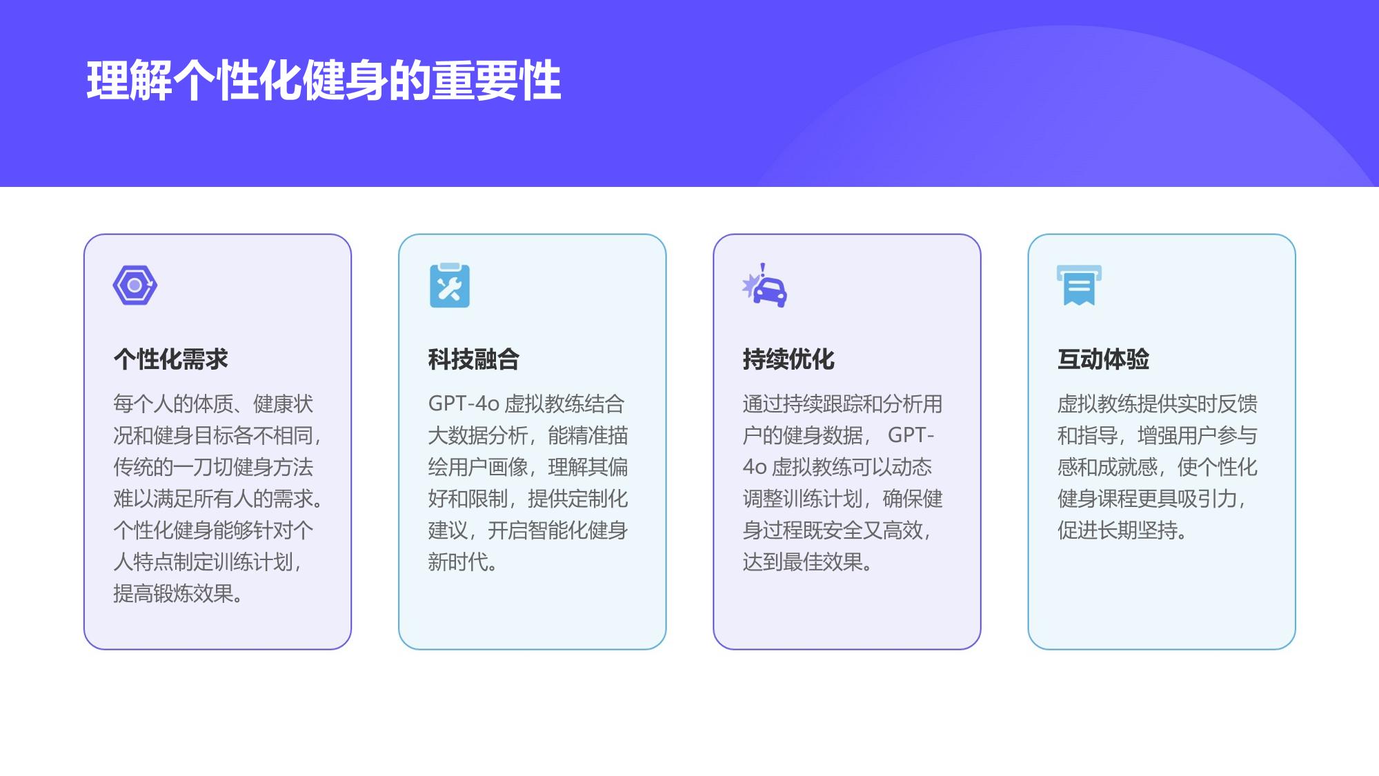 GPT-4o虚拟教练与数据画像:个性化健身私教课